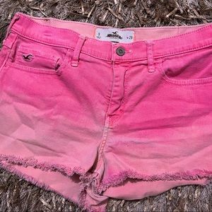 Hollister pink jean shorts size 9